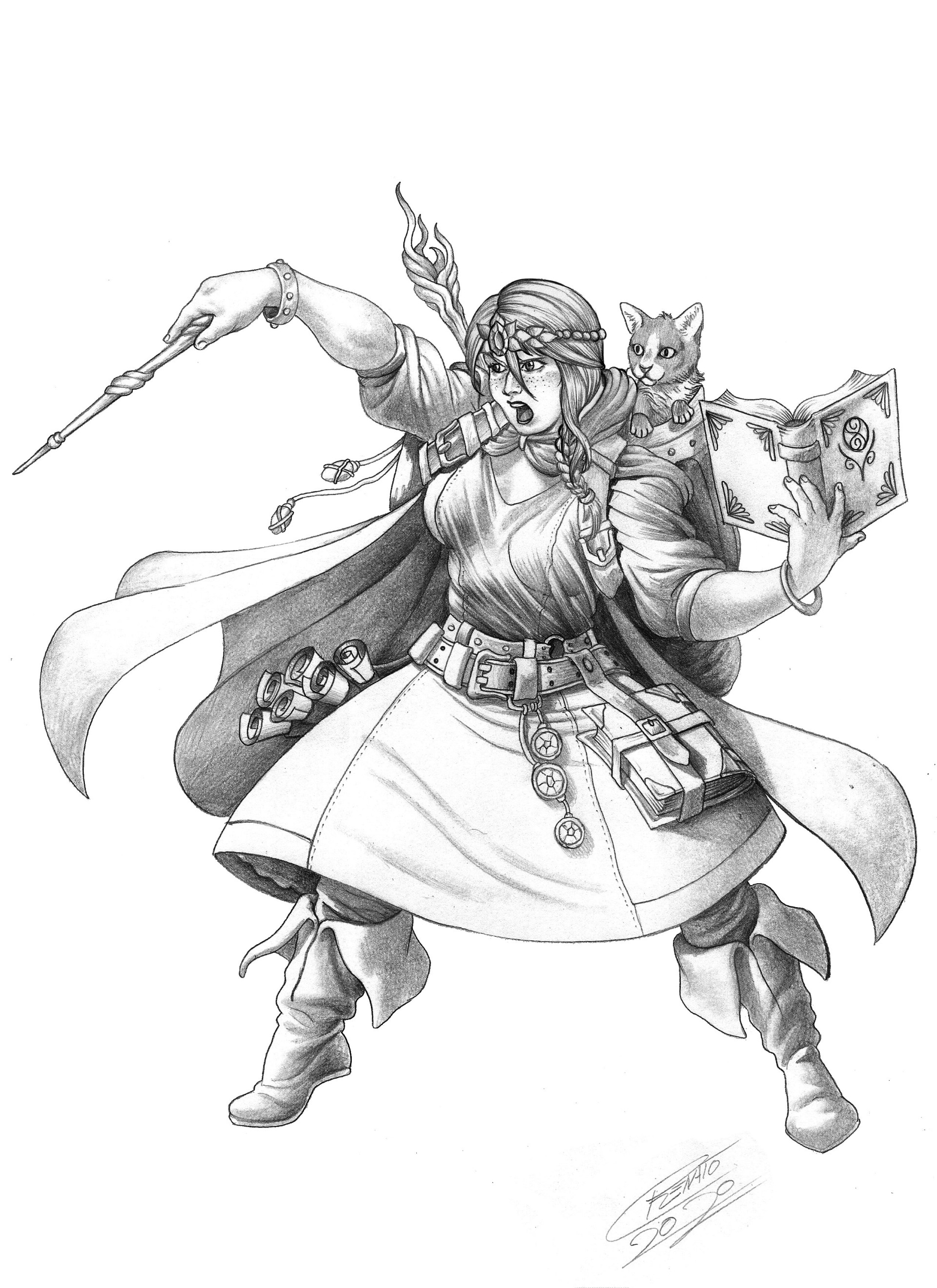 Concept art for Human Mage (Female) | 90mm Scale